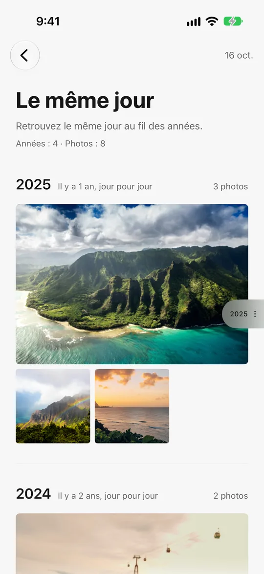 Le même jour : trois photos prises à Hawaï il y a un an jour pour jour