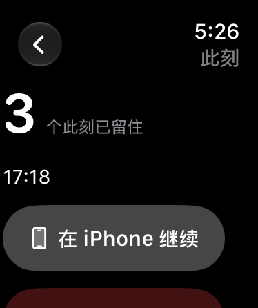 旅途中,一眼就好 — 查看本次已留住的此刻数量和最近拍摄时间。想再拍一张时,在 iPhone 继续。